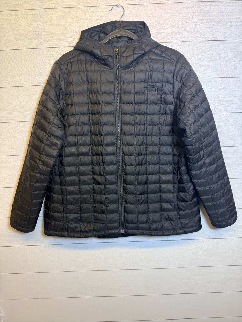 The North Face ThermoBall Eco Women's Black Quilted Hooded Puffer Jacket XXL